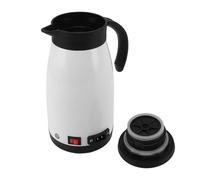 Fdit Hervidor Eléctrico de Coche, Caldera Portátil de Acero Inoxidable para Camión, Aislamiento Seguro de Doble Capa, Hervidor de Viaje de Calentamiento Rápido, 12V/24V