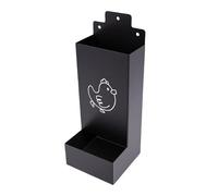 Fdit Hierro Colgante para Comedero de Pollos, Caja de Alimentación para Aves de Corral de Gran Capacidad con Bandeja de Agua Desmontable de 23,4 Cm para Montaje en Rama de árbol de