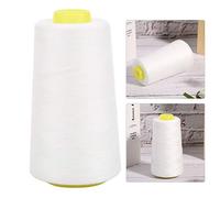 Fdit Hilo de Coser de Poliéster de 4 Piezas, Hilo de Aguja Resistente y Duradero de 3000 Yardas para Ropa, con Uso Multifuncional para Manualidades y Sastrería (WHITE)