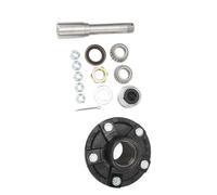 Fdit Husillo de Eje de Remolque de 2000 Libras, Kit de Cubo de Rueda de Husillo BT8 Redondo de 1 Pulgada con Cubo Tensor de 5 Pernos para Remolque de Barco de Carga