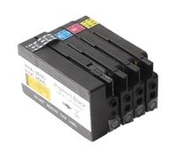 Fdit Impresora -ink Patron Fluent Printing para OfficeJet Pro 8210 Juego de mecenas de tinta amarillo cian fiable, alta capacidad lateral para documentos fotográficos, material PP