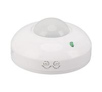 Fdit Interruptor Detector de Movimiento, Sensor PIR 10A 220V 240V Sensor de con Tiempo de Retardo Ajustable y ángulo de Detección de 180 Grados, para Luces Empotradas LED Instalación