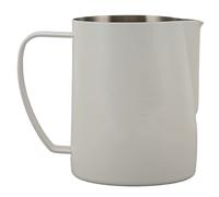 Fdit Jarra para Espumar Leche, Taza de café con Punta de Pico de Halcón de Acero Inoxidable 304 con Boquilla Profesional para Latte Art, para Home Cafe Barista 600ml (WHITE)