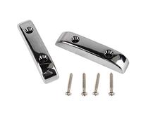 Fdit Jazz Bass Bass Thumb Rest 2 PCS Ligero de Peso Ligero Anti Slip Dedo para Facilitar la Instalación para Músicos (GM04 Plata)