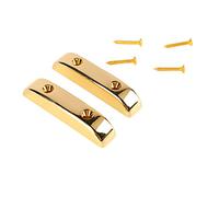 Fdit Jazz Bass Bass Thumb Rest 2 PCS Ligero de Peso Ligero Anti Slip Dedo para Facilitar la Instalación para Músicos (GM03 Oro)