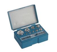 Fdit Juego de 17 pesas de calibración de 211,1 g, 10 mg-100 g con pinzas, caja de almacenamiento de plástico, material de acero n.º 45 para medición de precisión, adecuado para fines educativos