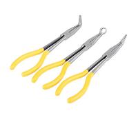 Fdit - Juego de 3 alicates de punta extralarga de 28 cm para nariz de 45/90 grados, 3 piezas