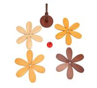Fdit Juego de 4 Salvamanteles de Madera, Parte de Manzanas Apilables (Estilo Manzanas de Cuatro Piezas)