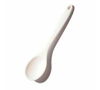 Fdit Juego de 4 Utensilios de cocina: Cucharas de Silicona, Largo de 27,4 Cm (10,8 pulgadas), Antiadherentes, con Orificio para Colgar, Ideales para Remover, Mezclar y servi (Beige)