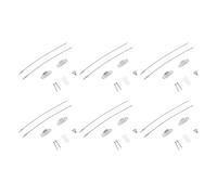 Fdit Juego de 6 anclajes de acero inoxidable para muebles, correas antipuntas, longitud ajustable, seguridad infantil, juego de 6