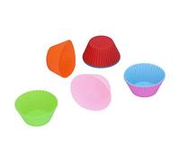 Fdit Juego de 8 Moldes de Silicona para Hornear - Moldes Redondos Reutilizables de 7 Cm (2.8 pulgadas) - Resistentes Al Calor y de Grado Alimenticio - Ideales para Muffins, Cupcakes y