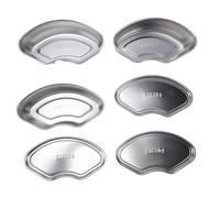 Fdit Juego de Bandejas de Divididas de Acero Inoxidable 304, Caja de en Forma de Ventilador de 3 Niveles con Tapas Individuales, Vaporizador de Verduras Apilable para Cocinar