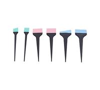 Fdit Juego de Cepillo de Color de Cabello Profesional para Colorear Suave Cabello para Salón y Casa Use 6pcs Azul Rosa Verde