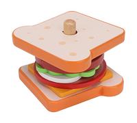 Fdit Juego de Cocina de Comida Rápida, Forma , Mejora la Capacidad de Coordinación, Juguete de Casa de Juegos de Madera Compuesta (Sándwich)