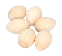 Fdit Juego de Coctelera de Huevos de Madera, Sonajero de Sonido Suave para Entrenamiento de Ritmo, Paquete de 6 Sonajero de Madera para Bebés y Niños Pequeños