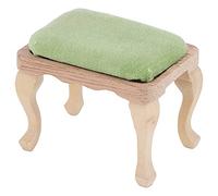 Fdit Juego de Cojines para Silla y Taburete para Casa de Muñecas 1/12, Muebles de Madera No Compuestos para Amantes de Las Muñecas, 5,8 X 3,8 X 3,7 Cm