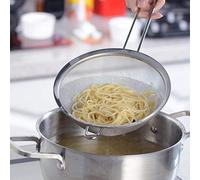 Fdit Juego de Coladores de Malla Fina de Acero Inoxidable, 3 uds., 7cm, 12cm, 18cm, con Filtros de Malla para Colar Pasta, Arroz y té (SILVER)