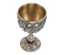 Fdit Juego de Copas en Relieve Vintage, 2 Piezas de Copas de Vino Esmaltadas con Diamantes de Imitación, Vajilla Decorativa Adornada con Relieves Florales, Detalles de Cristal para