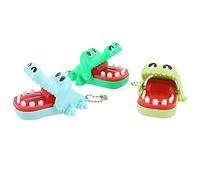 Fdit Juego de Dientes para Niños, 3 uds., Juguete Portátil para Morder los Dedos, Llavero de Plástico Seguro con Forma de Animal, Juguete para Niños, Juego de Dientes para Fiesta para 1-4 Jugadores