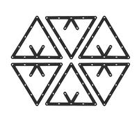 Fdit Juego de Estantes de Billar, Soporte de Bola Triangular, Accesorio de Posicionamiento para Tacos de Billar para Jugadores de Salón de