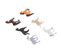 Fdit Juego de Figuras de Caballos Bonitas de 6 Uds, Figura de Caballo Realista, Juguete para Niños, Juego de Simulación, Cumpleaños para Niños, Material Plástico