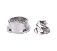 Fdit Juego de Fresas Cónicas de 48 Mm, Molienda de café de Alta Precisión de Acero Inoxidable para Máquinas, 2 Piezas