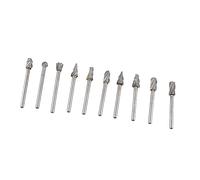 Fdit Juego de Fresas de Carburo de 10 Piezas, Brocas para Tallar Madera de Aleación de Acero de Tungsteno de Alta Dureza para Herramientas Rotativas con Eje de 3 Mm para Carpintería,