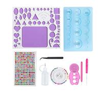 Fdit Juego de Herramientas de Quilling de Papel, Kit de Manualidades Hecho a Mano con Herramienta Ranurada y Molde 3D, para Niños y Adultos para Hacer álbumes de Recortes,