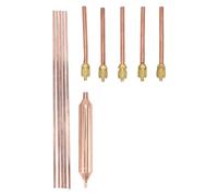 Fdit Juego de Herramientas de Varilla de Soldadura y Válvula de Acceso de Cobre Fosforado para Reparación de Refrigeradores, Adecuado para Mantenimiento de Aire Acondicionado Comercial