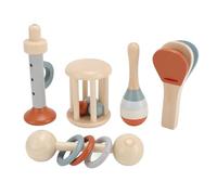 Fdit Juego de Instrumentos de Percusión de Madera Multifuncionales para Enseñanza de Música para Bebés, Adecuado para Bebés y Niños Pequeños, Paquete de 5 Piezas