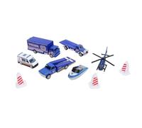 Fdit Juego de Juguetes de Coche de Bomberos, Juego de Emergencia de Aleación Realista para Niños, Juguetes, Camión de Bomberos, Decoraciones para el Hogar (Blue)