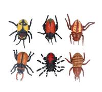 Fdit Juego de Juguetes de Coches con Forma de Animal Seguro, Vehículos Educativos Entretenidos de Plástico con Retroceso, 6 uds. para Juegos de Niños