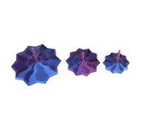 Fdit Juego de Juguetes de Estrella Sensorial Geométrica, Juguete Giratorio Impreso en 3D para Concentración y Calma, Material PLA de Tres Tamaños para Adultos y Estudiantes (Purple)