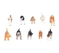 Fdit Juego de Juguetes de Mini Figuras de Perros, Colección de Figuras de Cachorros de Simulación Pintadas a Mano para Juegos Educativos para Niños, de Animales de Plástico de 10 Piezas para (juego