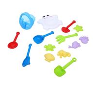 Fdit Juego de Juguetes de Playa para Niños de 14 Piezas, Kit de Juego de con Tamiz de Cangrejo con Pala, Regadera, Molde para Construcción de Castillos de, Actividades Al Aire Libre