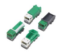 Fdit Juego de Juguetes para Camión de Basura para Niños, Modelo de Camión de Basura Inercial a Escala 1/32, Juguete Educativo para Coche, 4 Uds.