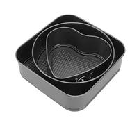 Fdit Juego de Moldes Desmontables para Tarta de Queso, Juego de Moldes Antiadherentes con Fondo Extraíble para Hornear Tarta de Queso, Quiche y Lasaña (20/22/24)