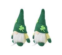 Fdit Juego de Muñecas de Gnomos sin Rostro, Muñecos Enanos de Felpa Hechos a Mano para Decoraciones del Día de San Patricio, Hogar y la Fiesta, Tela Verde, 2 Piezas (Hombre)