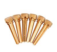 Fdit Juego de Pasadores de Puente de Guitarra de Latón para Volksgitarre Acústico - Aumente Clarity and Sosten