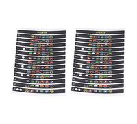 Fdit Juego de Pegatinas para Diapasón de Guitarra, Práctica Eficiente de Pegatinas de Escala de Notas para Principiantes de Guitarra (T-101B [Fondo negro y superficie colorida])