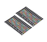 Fdit Juego de Pegatinas para Diapasón de Guitarra, Práctica Eficiente de Pegatinas de Escala de Notas para Principiantes de Guitarra (T-101C 【Superficie a todo color】)