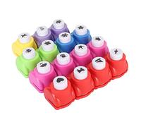 Fdit Juego de Perforadoras de Papel con Forma de 15 Piezas para Niños, Perforadoras de Manualidades con 15 Patrones para álbumes de Recortes, Tarjetas de Felicitación, Herramientas