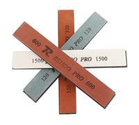 Fdit Juego de Piedras para Afilar Cuchillos, Piedra de Afilar de 4 Granos 120 320 600 1500 con Base Antideslizante para Cuchillos de Cocina, Tijeras, Cinceles, Hachas, Herramientas