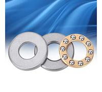 Fdit Juego de Rodamientos de Bolas de Empuje de Acero Plano en Miniatura de Alta Velocidad, 10 Piezas, Rodamientos de Metal de Alta Precisión para Instalación de Maquinaria (F9-20M 9 * 20 * 7mm)