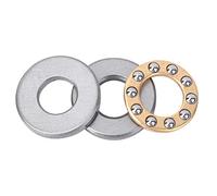 Fdit Juego de Rodamientos de Bolas de Empuje de Acero Plano en Miniatura de Alta Velocidad, 10 Piezas, Rodamientos de Metal de Alta Precisión para Instalación de Maquinaria (F12-21M 12 * 21 * 5mm)