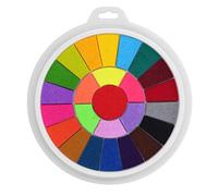 Fdit - Juego de sellos de tinta de 25 colores, sellos de tinta lavable a base de agua para la fabricación de tarjetas artesanales para niños y proyectos artísticos de bricolaje