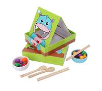 Fdit Juego de Simulación de Alimentación con Palillos y Cuchara para Niños Que Entrenan Habilidades para la Vida y Habilidades Sociales, Adecuado para Niños Mayores de 36 Meses