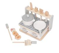 Fdit Juego de Simulación Moderno de Juguete para Parrilla de Barbacoa de Cocina de Madera para Niños, Material Ecológico para Aprendizaje Creativo