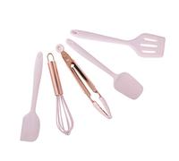 Fdit Juego de Utensilios de Cocina de Silicona de 5 Piezas, Antideslizante, Resistente Al Calor, Espátula de Silicona sin BPA, Raspador, Batidor de Huevos para Cocinar, Hornear,