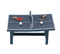 Fdit Juego en Miniatura de Mesa de Tenis de Mesa para Casa de Muñecas, Exquisitos Accesorios de Decoración de Resina para Escena de Gimnasio a Escala 1:12